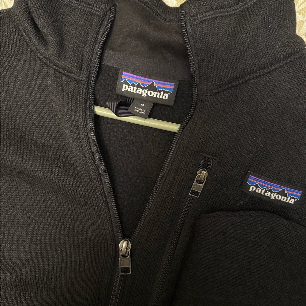 Patagonia Men's Zip-Up Black Sweater